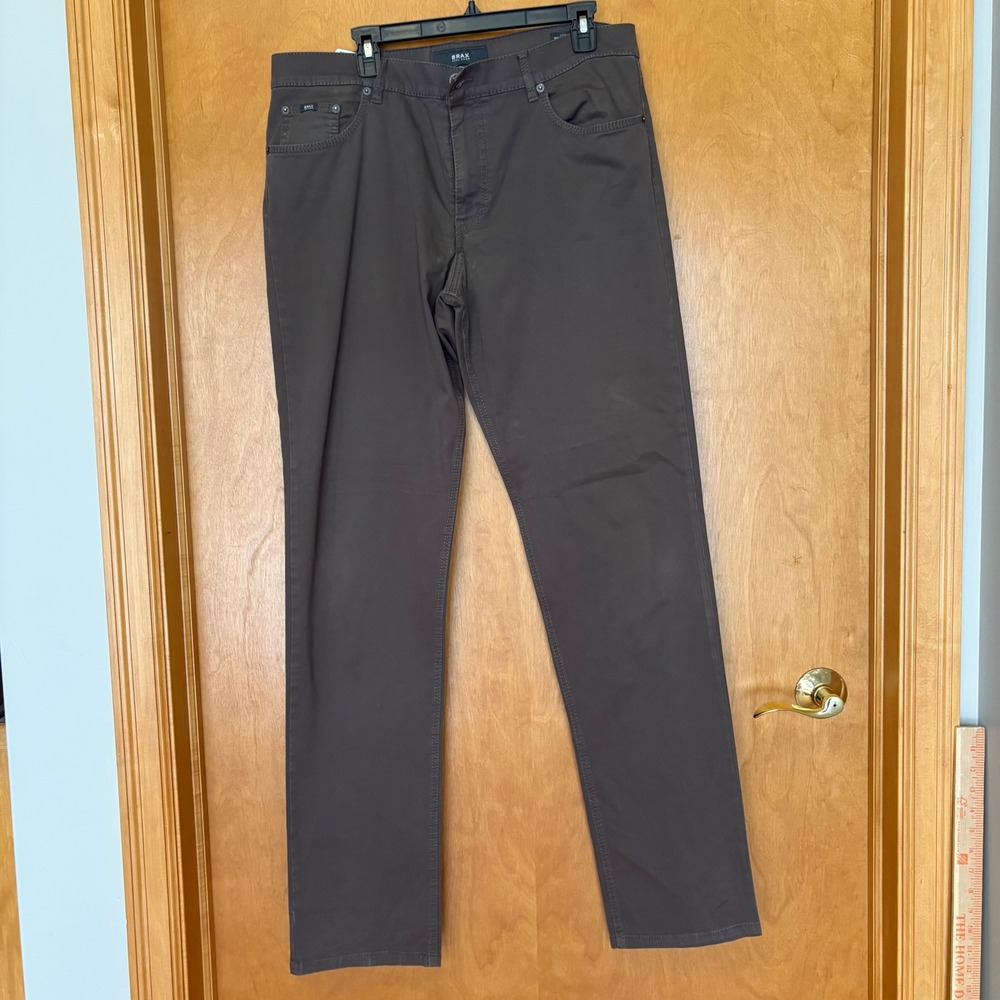 Brax Feel Good Cooper Fancy Mens Regular‎ Fit Pants Brown 36/36